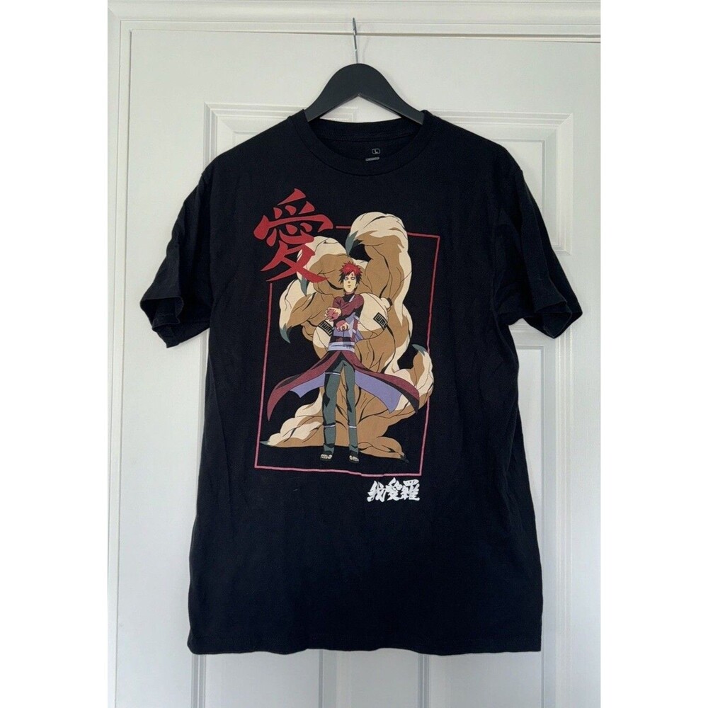 Ripple Junction Vintage 2002-09 Naruto Shippuden Gaara T-Shirt Black Mens Large